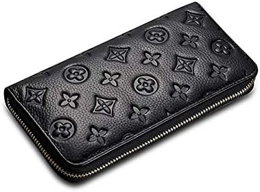 LXJ STORE Women RFID Blocking Wallet Large Capacity Genuine Leather Card Holder Clutch Ladies Purse Long Big Wallet