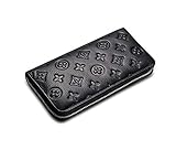 LXJ STORE Women RFID Blocking Wallet Large Capacity Genuine Leather Card Holder Clutch Ladies Purse Long Big Wallet (black)