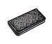 LXJ STORE Women RFID Blocking Wallet Large Capacity Genuine Leather Card Holder Clutch Ladies Purse Long Big Wallet (black)