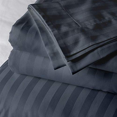 BEVI – Home 300 Tc Super Soft-Soft Microfiber Solid & Striped Double King Bedsheet Size- 100 inch x 90 inch with 2 Pillow Covers- Size 18 inch x 28 inch- (Slate Grey, Double) BEVI – Home 300 Tc Super Soft-Soft Microfiber Solid & Striped Double King Bedsheet Size- 100 inch x 90 inch with 2 Pillow Covers- Size 18 inch x 28 inch- (Slate Grey, Double)