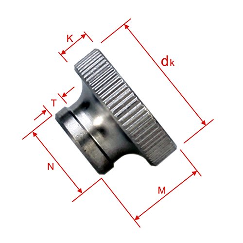 M2 Knurled Thumb Nuts,Knurled Nut with Collar,Round Thumb Nut,Stainless