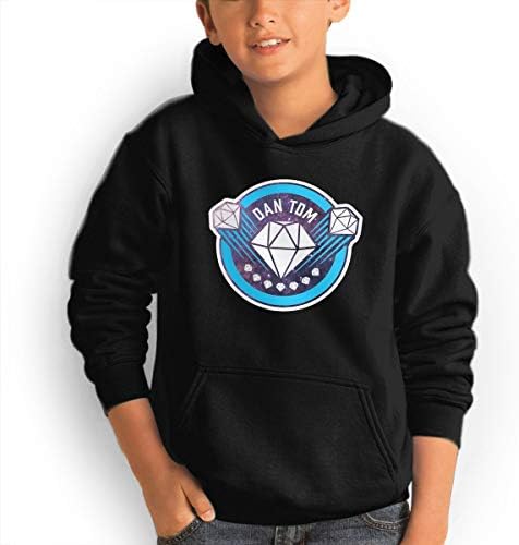 Rolvsx Youth Hoodie Dan TDM Logo 100% Cotton Casual Long Sleeve Sweatshirt Pullover with Pockets for Boys and Girls
