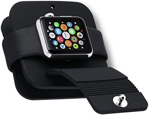 Runtenic Apple Watch Charging Holder Docking, With Hard Protective Case Storage Box Charger Dock Station for Apple Watch Charger Series 1 2 3 Smart Fitness Accessory (Black Box 2)