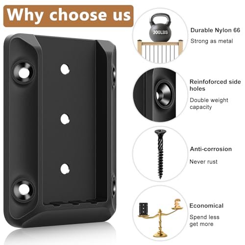 DN Mate 20 PCS Deck Railing Bracket Connectors for 2x4 (Actual 1.5”x3.5”) Wood Post to Handrail Connection, Sturdy Nylon Stair Fence Railing Connectors with Coated Wood Screws,Drill Bit