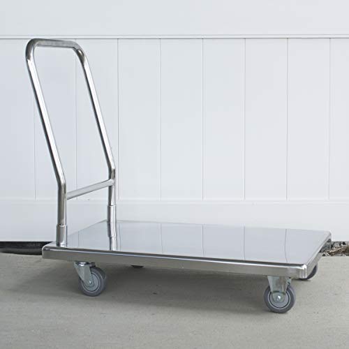Stainless Steel Platform Truck in Silver