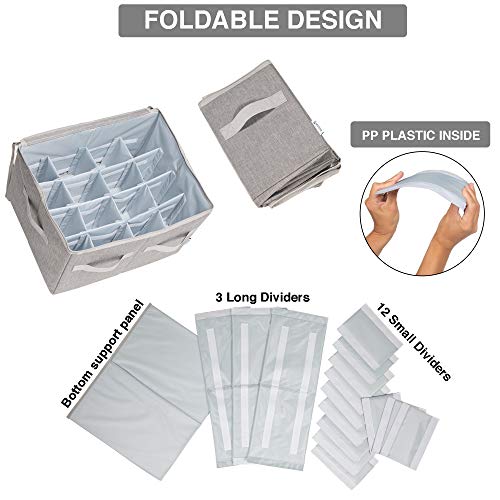 Moteph Shoe Organizer Closet Storage Solution with Clear Cover