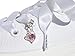 Pimp My Shoes, Adults Black Polka Dot Satin Ribbon Shoelaces/Shoe Strings to Fit Adult Converse Lo's sneakers US Sizes 5 to 10