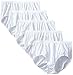 Just My Size Women's 5 Pack Cotton Brief Panty, White, 11