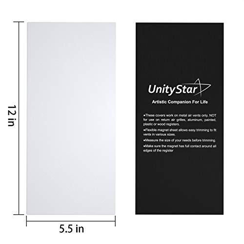 UnityStar 4-Pack Magnetic Vent Covers, 12 x 5.5 inches Double Thick Magnet for Wall Registers or Floor Air Vents, RV, Home HVAC, AC (Not For Ceiling Vents) - Thumbnail 5