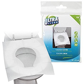 50 x Disposable Toilet Seat Covers Hygienic Flushable Travel Camping Pocket Size
