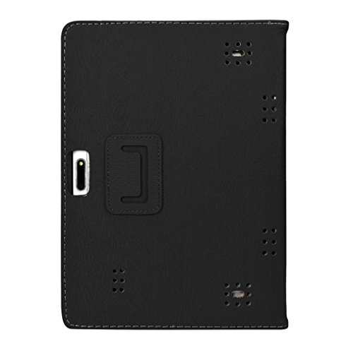 Mchoice Universal Folio Leather Stand Cover Case For 10 10.1 Inch Android Tablet PC (Black)