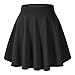 ReachMe Womens Basic Skater Skirt Versatile Stretchy Flared Casual Mini Skirt