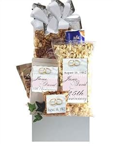 Amazon.com : 25th Wedding Anniversary Gift Basket ...