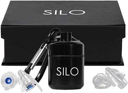 SILO High Fidelity Ear Plugs for Concerts, Musicians, Motorcycles, Sensory Disorders Medical Grade Hypoallergenic Soft Silicone HiFi Hearing Protection (Comes in 2 Sizes)