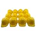 Adorox 24pcs Yellow Construction Soft Plastic Child Hat Helmet Costume Birthday Party Favor Kids Hard Cap Halloween Toy (24 Yellow Hats)