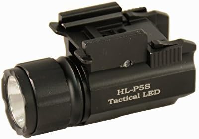 HiLightP5S 500 Lumen Sub-compact Pistol LED Strobe Flashlight for with Weaver Quick Release for Glock Series, Sig Sauer, Smith & Wesson, Springfield, Beretta, Ruger, and Heckler & Koch, etc