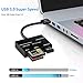 XQD/SD Card Reader Adapter, USB 3.0 Dual Slot Flash Memory Card Reader Connector High Speed(up to 5Gbp/s) Write SD(HC/XC), Sony G Series, Lexar USB Mark Card, Compatible with Windows/Mac OS System
