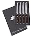 Equinox 8-Piece Steak Knife Set, Serrated Edge Steak Knives, Dark Wood