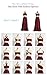 MELANSAY Women's Beatiful Bow Tie Summer Beach Chiffon High Waist Maxi Skirt XL,Dark Red