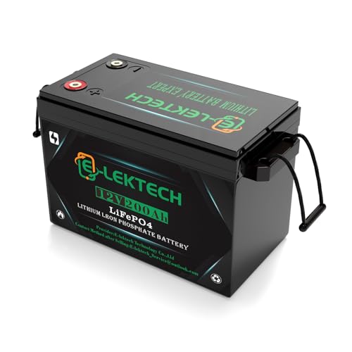 E-LekTech 12V 200Ah LiFePO4 Battery