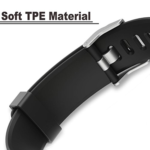 ID115-PLUS-HR-Replacement-Wristbands-Adjustable-Replacement-Bands-for-Activity-Tracker-ID115-PlusHR-ID115-Plus-5-Colors-One-Set-Black-Red-Blue-Green-Purple