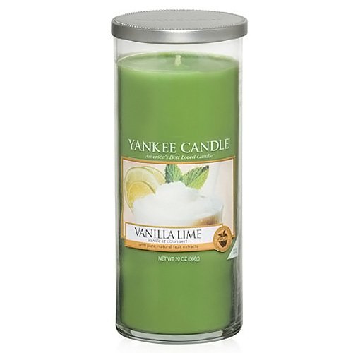 Yankee Candle "Vanilla Lime Pillar Candle, Green, Large Pricepulse