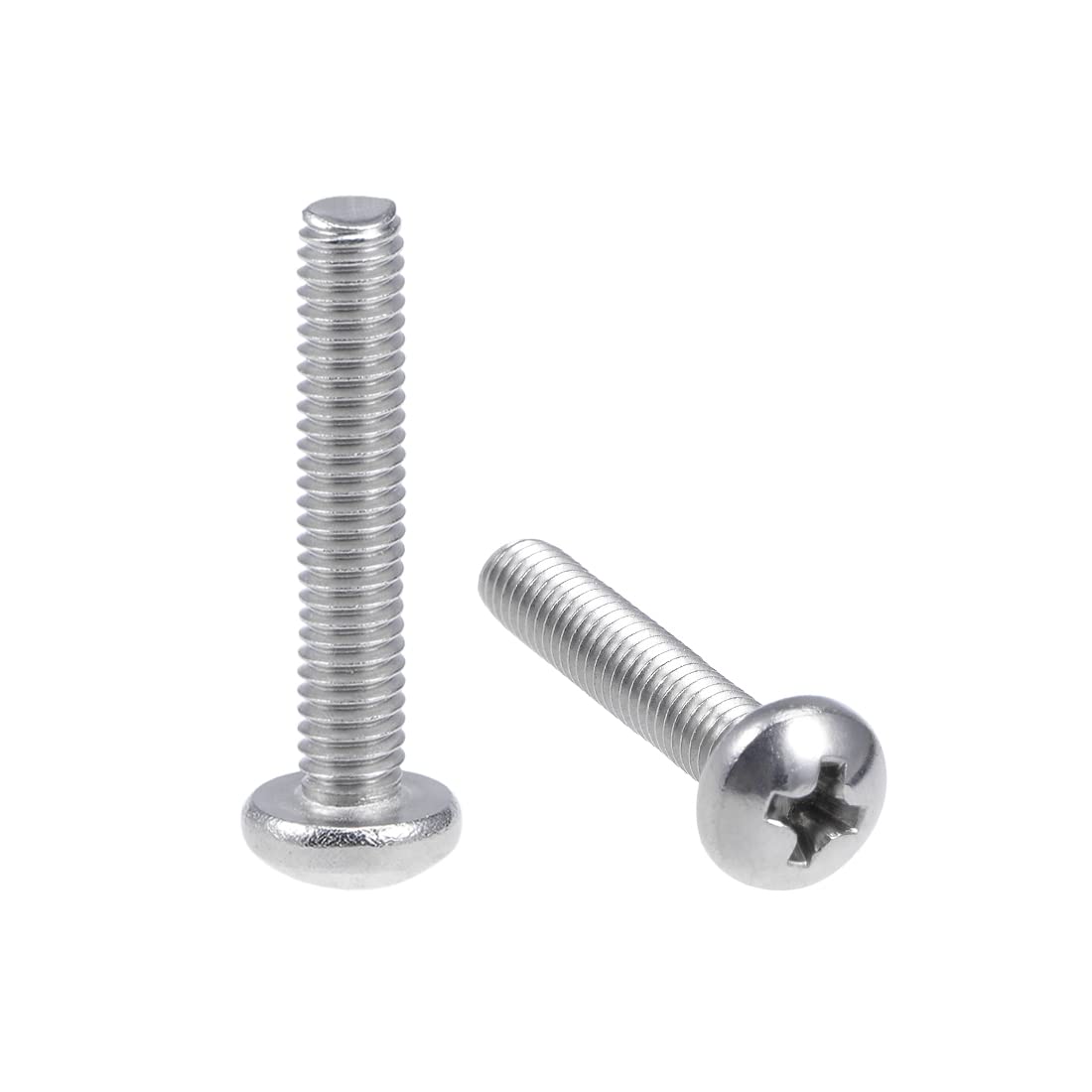 sourcing map M4x22mm Machine Screws Pan Phillips Cross Head Screw 304 Stainless Steel Fasteners Bolts 20Pcs