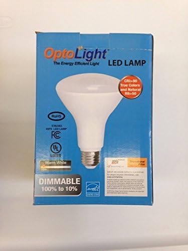 OptoLight Dimmable E26 BR30 14W LED Recessed Flood Light-800 Lu -Warm White