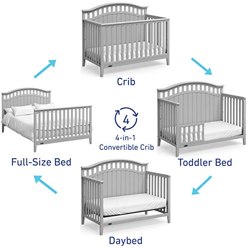 Graco Harper 4in1 Convertible Crib with Drawer (Pebble Grey) Easily