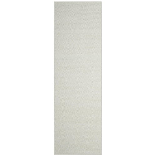 Safavieh Montauk Collection MTK515J Handmade Flatweave Ivory and Foam Green Cotton Runner (2'3" x 8')