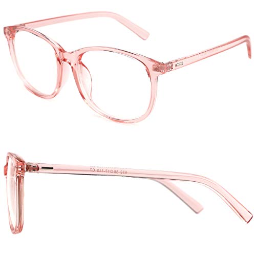 Slocyclub Unisex Blue Light Blocking Glasses Oversized Non-prescription Glasses Round Clear Lens Eyeglasses - Thumbnail 2