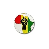 CafePress - Rasta Black Power Africa Mini Button - 1