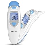 SMARTRO Ear and Forehead Thermometer for Fever, Digital Medical Infrared Thermometer for Baby, Infants, Kids and Adults CE and FDA Approved
