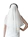 Wedding Bridal Veil with Comb 2 Tier Cut Edge Elbow Length 28