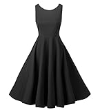 NINEWE Women's Classy Audrey Hepburn 1950s Vintage Rockabilly Swing Dress