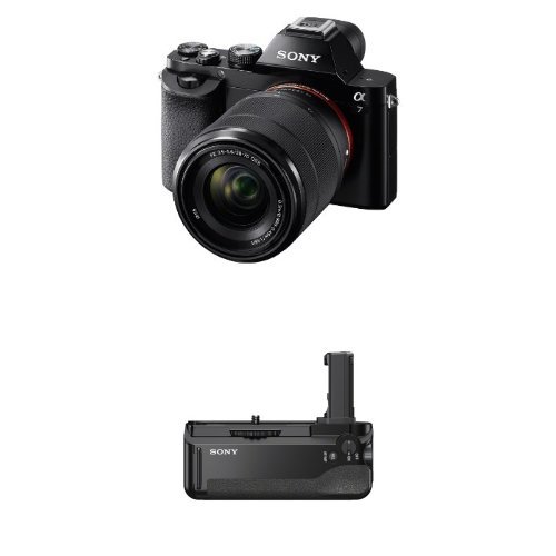 Sony a7K Full-Frame Interchangeable Digital Lens Camera with 28-70mm Lens and VGC1EM Digital Camera Battery Grips
