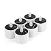 Jess Solar Tea Lights Candles Rechargeable Battery Flickering Amber LED Tealights – 6 Pack (6)