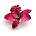 Fashion Wedding Bridal Flower Fabric Dendrobium Orchid Hair Clip Brooch Barrette Hot Pink