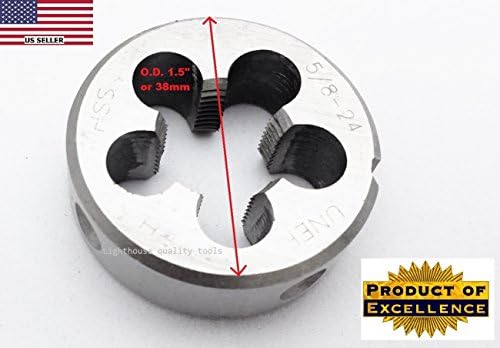 Lighthouse Quality Tools5/8-24 RH HSS Round Threading Die