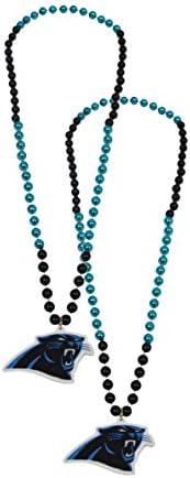 Official National Football League Fan Shop Authentic NFL Team Party Mardi Gras Custom Tailgate Beads 2-pack (Carolina Panthers)