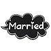 BizoeRade 16pcs Wedding Photo Booth Props Mini Chalkboard Signs Funny Written TEXT Wedding Party