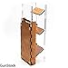 C4Labs Dice Tower & Tray | Clear with Wooden Paddles | Watch The Dice Decide (Gunstock)