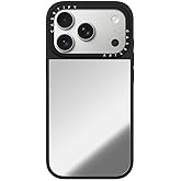 CASETiFY Mirror iPhone 17 Pro Case [Reflective/Compatible with Magsafe / 4.9 ft. 1X Military Grade Drop Protection] - Silver On Black