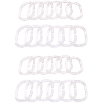 Amazon Com Ikea Ringsjon Clear Shower Curtain Rings 24 Pcs Home