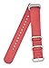 ArtStyle Watch Band with 1.5mm Thickness Quality Nylon Strap and Heavy Duty Brushed Buckle (Red, 22mm)