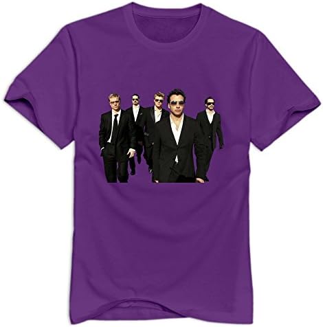 GIYW Men's Backstreet Boys T-Shirt Purple US Size XS,100% Organic Cotton
