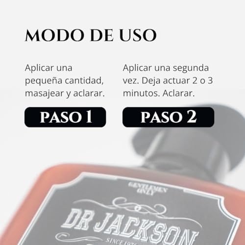 DR. JACKSON Natural Men's Shampoo 800 ml - Save Format, Daily Use 3 in 1 Anti-Dandruff Shampoo, Men's Oily Hair Shampoo and Detox, Anti-Hair Shampoo for Men - Shampoo Without Sulfates or Parabens