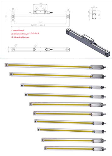 18" 40" 2 Axis Digital Readout DRO 5um Precision TTL Linear Glass Scale for CNC Milling Lathe EMD Machine 450mm+1000mm (2-3 Business Days） - Thumbnail 5