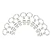 Jaciya 60pcs Hair Braid Silver Hair Pins Ring Shell Hands Cross Leaves Star Pendant Rings Set Hair Clip Headband Hair Accessories