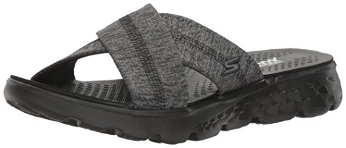 Skechers Performance Women's On The Go 400 Blissful Slide Flip Flop, Black/Gray, 6 M US